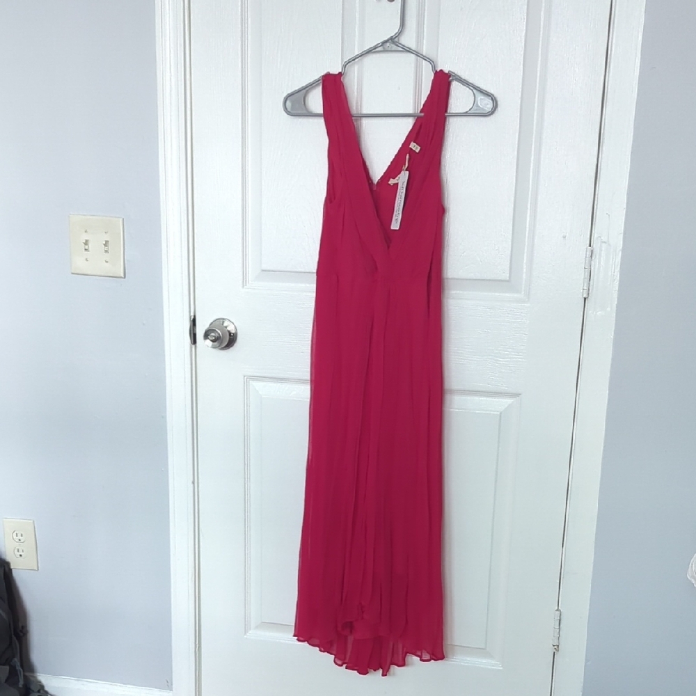NWT Soft Surroundings Red V-Neck High Low Sundress Size 10P